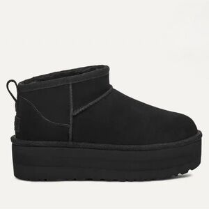 UGG Women's Classic Ultra Black Mini Platform Booties